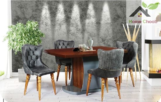 تصویر میز و صندلی غذاخوری طرح پارلا