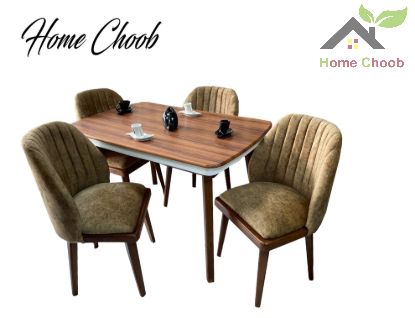 تصویر میز و صندلی غذا خوری طرح نگین