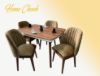 تصویر میز و صندلی غذا خوری طرح نگین