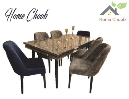 تصویر میز و صندلی غذاخوری طرح نیو بوگاتی