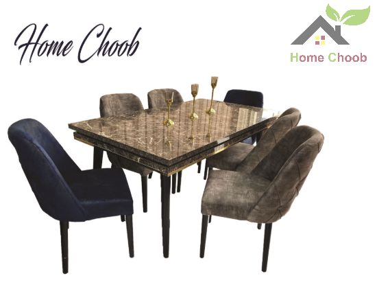 تصویر میز و صندلی غذاخوری طرح نیو بوگاتی