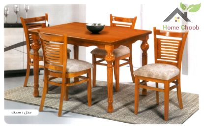 تصویر میز و صندلی غذاخوری طرح صدف