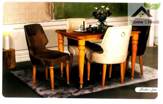 تصویر میز و صندلی غذاخوری طرح ماندگار