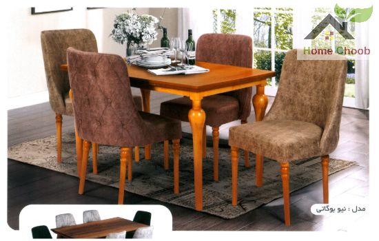 تصویر میز و صندلی غذاخوری طرح نیو بوگاتی